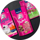 Vitakraft Katzenfutter: Liquid Snack, Cat Yums & Cat Stick – leckere Belohnung & Ergänzungsfutter für Katzen.